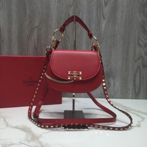 Geantă crossbody din piele matlasată VALENTINO Candy V3412 roșie