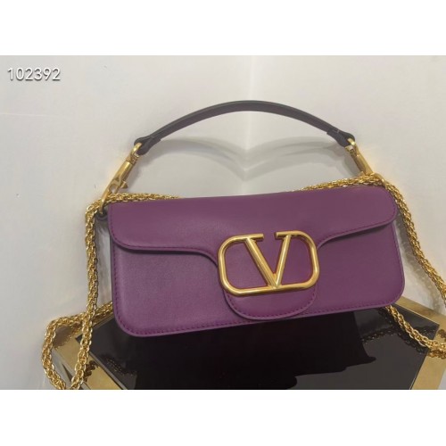 Geantă VALENTINO GARAVANI Loco Calf din piele 2B0K30 violet