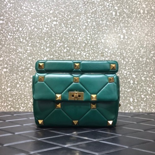VALENTINO GARAVANI Ceas Roman Stud Large din piele de oaie Napa 1189L verde