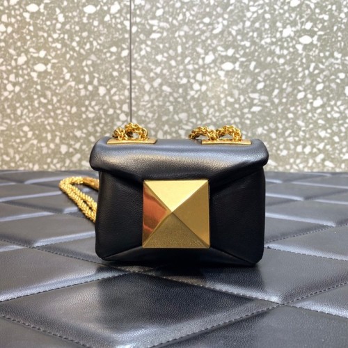 Geantă de umăr mini VALENTINO GARAVANI cu un știft din piele de oaie XW0P0X98H neagră