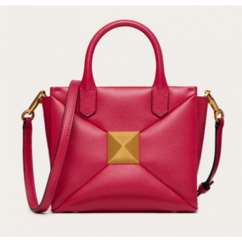 Geantă mică VALENTINO GARAVANI cu un știft din piele de oaie XW0B0K59 Fuchsia