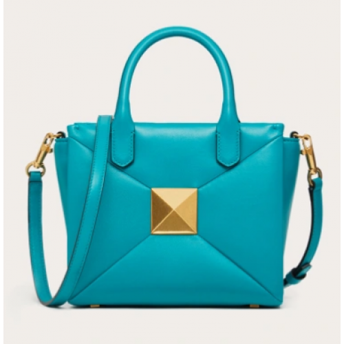 Geantă mică din piele de oaie cu un știft VALENTINO GARAVANI XW0B0K59 albastră