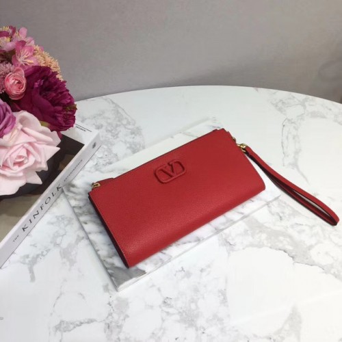 Geantă clutch VALENTINO din piele originală 060 roșie