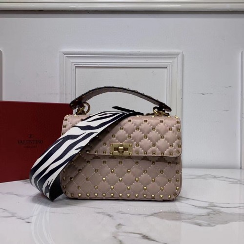 Geantă de umăr originală din piele VALENTINO V0122H roz