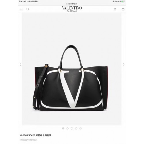 VALENTINO Geantă originală din piele 9055 neagră