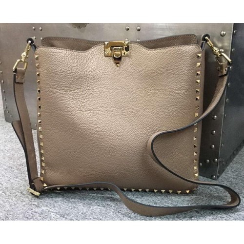 Geantă Valentino Garavani Rockstud Hobo VO84499 Caisă