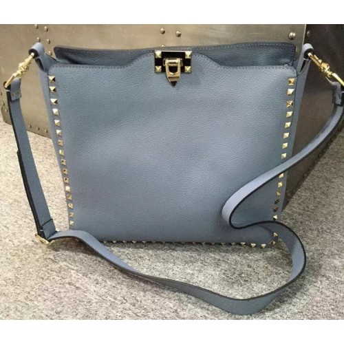 Geantă Valentino Garavani Rockstud Hobo VO84499 Albastru-Cele