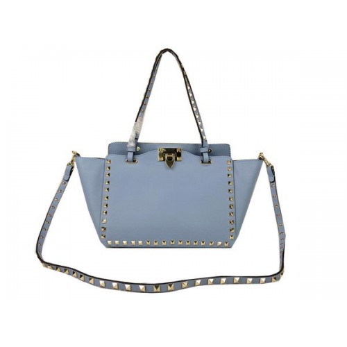 Geantă tote mini Rockstud Valentino Garavani Piele Originală VG1916 SkyBlue