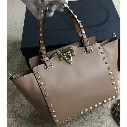 Geantă tote Mini Rockstud Valentino Garavani Piele Originală VG1918 Gri