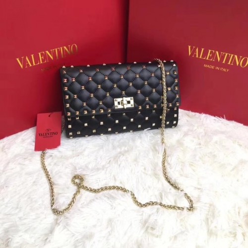 Geantă crossbody Valentino Original din piele 38020 neagră