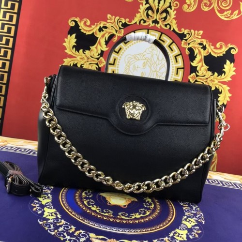 Geantă mare Versace Original din piele de vițel FS1042 neagră