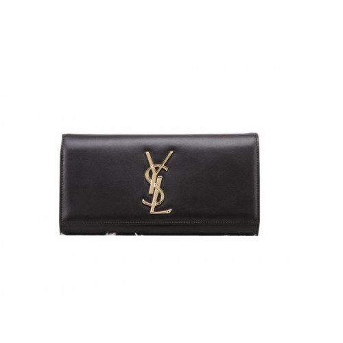 Geantă de mână YSL Classic Monogramme din piele netedă Y8909 neagră