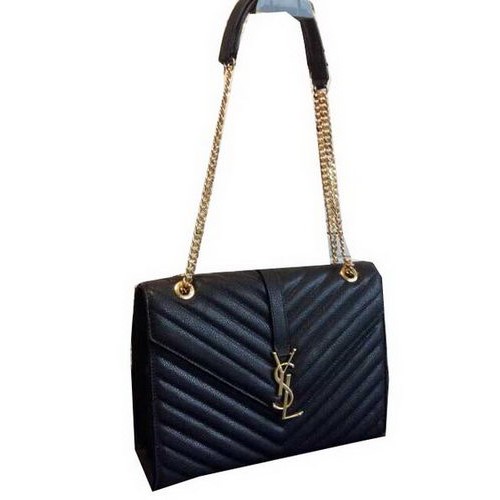 YSL Classic Monogram Flap Bag Cannage Pattern 311224 Negru