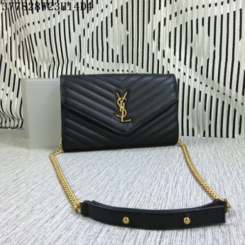 YSL Classic Monogram Flap Bag Cannage Pattern Y377828L Negru