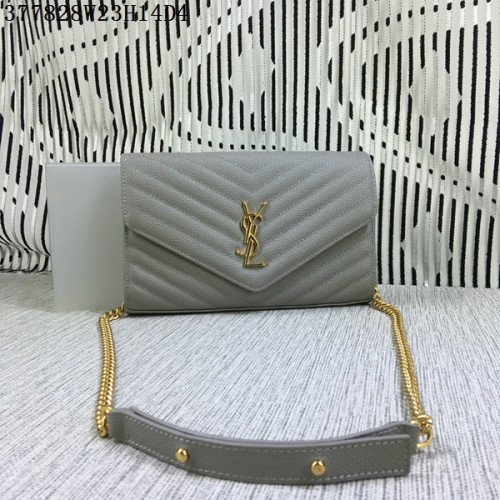 YSL Classic Monogram Flap Bag Model Cannage Y377828L Gri