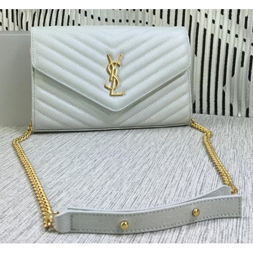 Geantă YSL Classic Monogram Flap Pattern Cannage Y377828L Offwhite