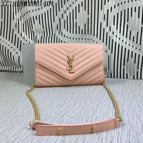 Geantă YSL Classic Monogram Flap Pattern Cannage Y377828L Roz