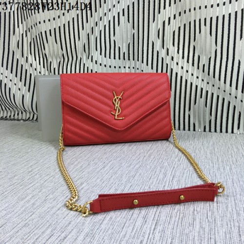 Geantă YSL Classic Monogram Flap Pattern Cannage Y377828L Roșie