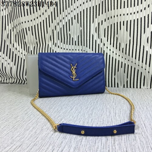 Geantă YSL Classic Monogram Flap Pattern Cannage Y377828L Royal