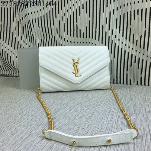 Geantă YSL Classic Monogram Flap Pattern Cannage Y377828L Alb