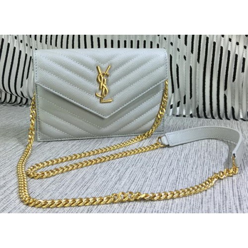 Geantă YSL Classic Monogram Flap Pattern Cannage Y377828S Offwhite