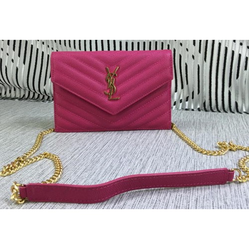 Geantă YSL Classic Monogram Flap Pattern Cannage Y377828S Roz