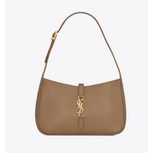 Geantă YSL LE 5 A 7 Hobo din piele fină Y687228 roz pal