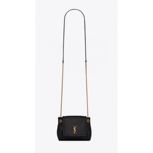 YSL MONOGRAM MINI NOLITA DIN PIELE DE LAM 672738 NEGRU