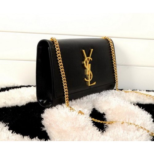 Geantă de umăr YSL Monogramme Crossbody Cannage Pattern Y311218 Neagră