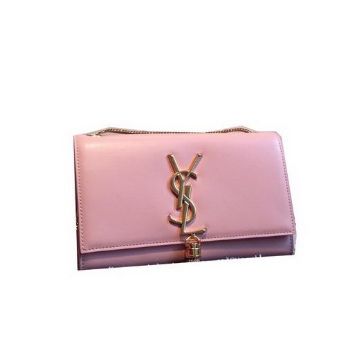 Geantă de umăr YSL Monogramme Crossbody din piele netedă Y311218 roz