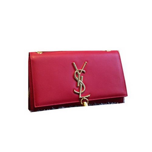 Geantă de umăr YSL Monogramme Crossbody din piele netedă Y311218 Roșie