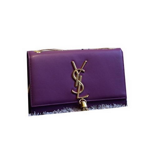 Geantă de umăr YSL Monogramme Crossbody din piele netedă Y311218 Violet
