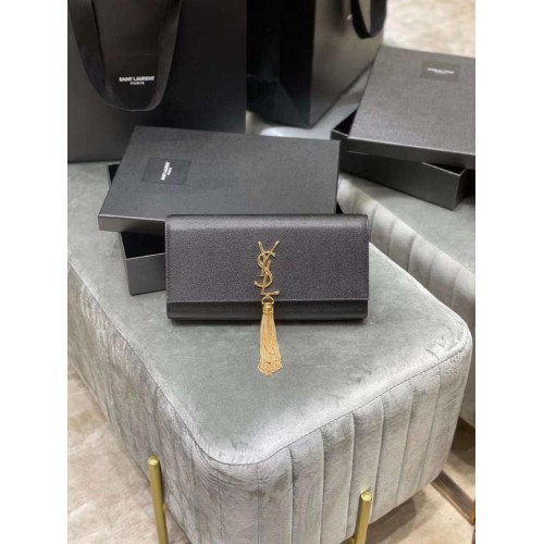 Geantă YSL Saint Laurent Kate medie Y306080 cu accesorii negre și aurii