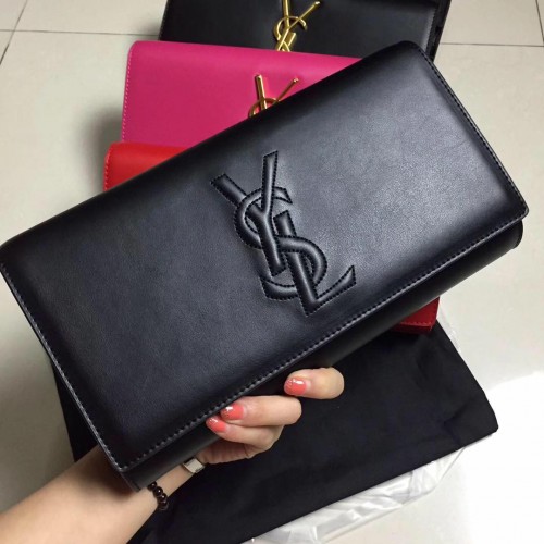 Clutch Yves Saint Laurent Belle De Jour Piele De Vițel Y7145 Negru