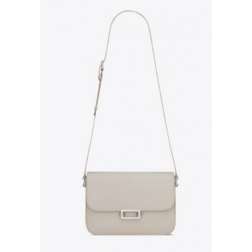 Geantă crossbody din piele de vițel Yves Saint Laurent Y357624 BLANC VINTAGE