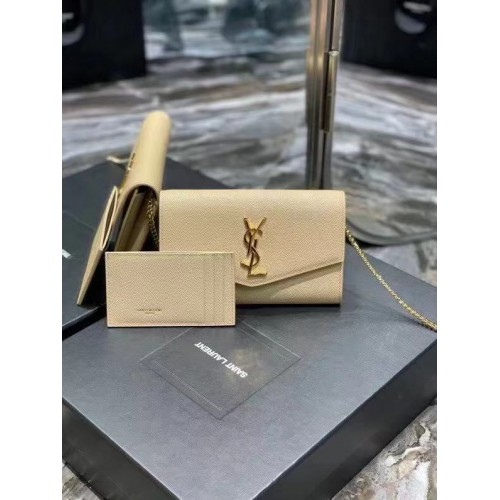 Geantă crossbody din piele de vițel Yves Saint Laurent Y707788 BEJ