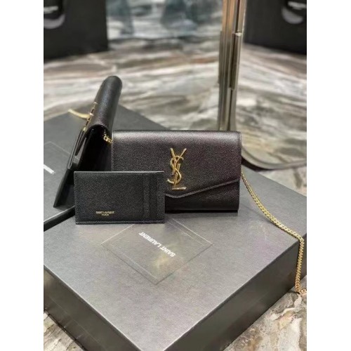 Geantă crossbody din piele de vițel Yves Saint Laurent Y707788 neagră