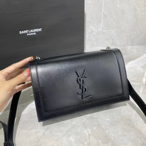 Geantă de umăr din piele de vițel Yves Saint Laurent Y635627-1 neagră