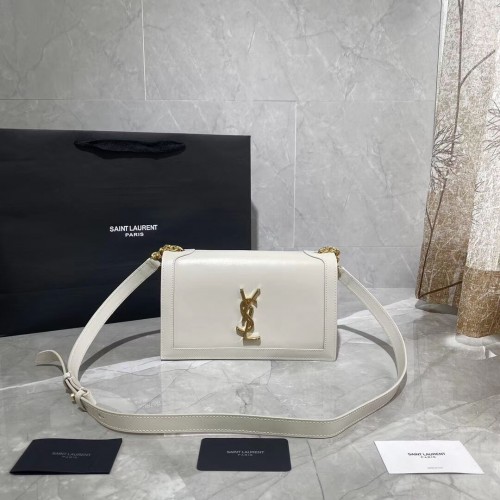 Geantă de umăr din piele de vițel Yves Saint Laurent Y635627 Alb