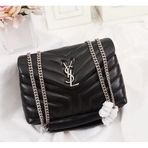Geantă tote din piele de vițel Yves Saint Laurent 464678 Negru
