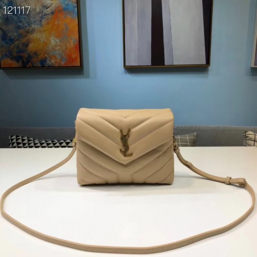 Geantă tote din piele de vițel Yves Saint Laurent 467072 caisă
