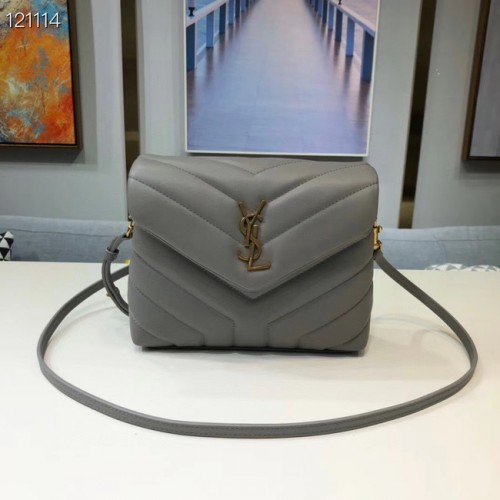 Geantă tote din piele de vițel Yves Saint Laurent 467072 gri