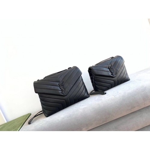 Geantă tote din piele de vițel Yves Saint Laurent neagră 464699 accesorii negre