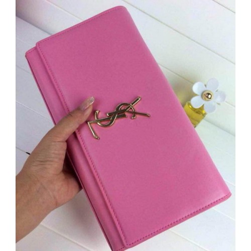 Yves Saint Laurent Clutch clasic cu monogramă 30210 roz