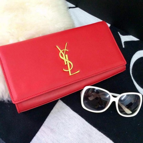 Yves Saint Laurent Clutch clasic cu monogramă 30210 roșu