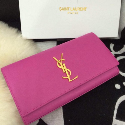 Yves Saint Laurent Clutch clasic cu monogramă 30210 roz