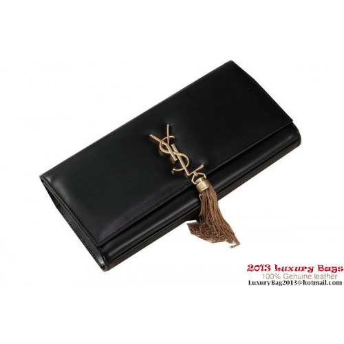 Pochette Yves Saint Laurent Classic Monogramme Tassel Y041 Negru