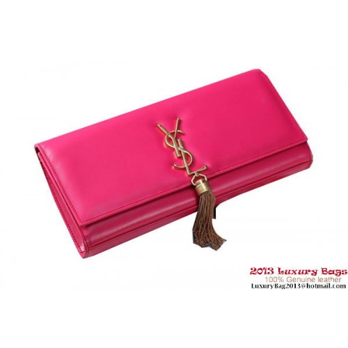 Pochette Yves Saint Laurent Classic Monogramme Tassel Y041 Rose