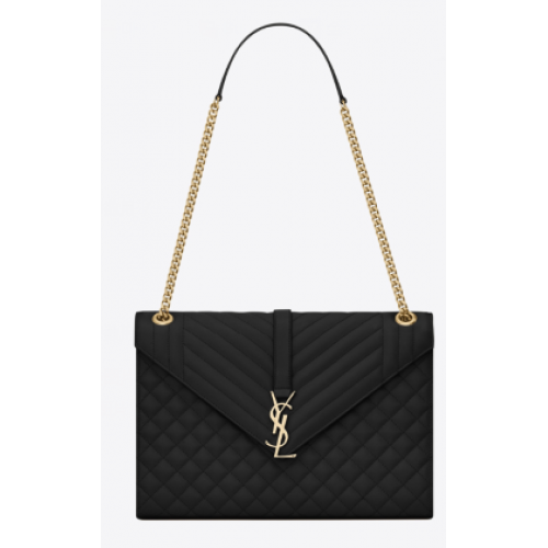 Geantă de umăr Yves Saint Laurent Crossbody din piele Caviar 487256 neagră