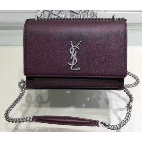 Geantă de umăr Yves Saint Laurent Crossbody Y13927 Purple